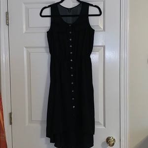 Ann Taylor button up black dress
